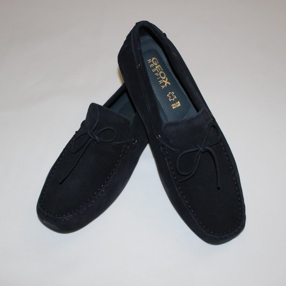 GEOX MEN\'S NAVY MELBOURNE SUEDE MOCCASINS main image 6